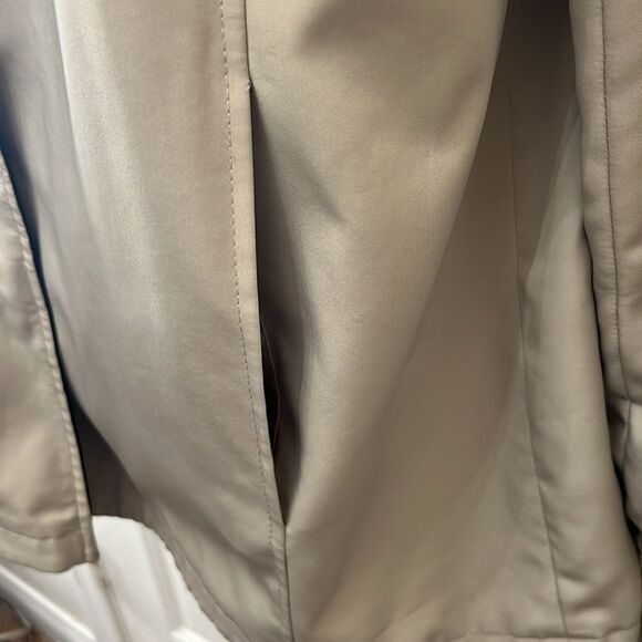 Jacket Raincoat Reversible Waterproof Natural Tan Beige Black Roll Up Sleeve - Picture 6 of 17